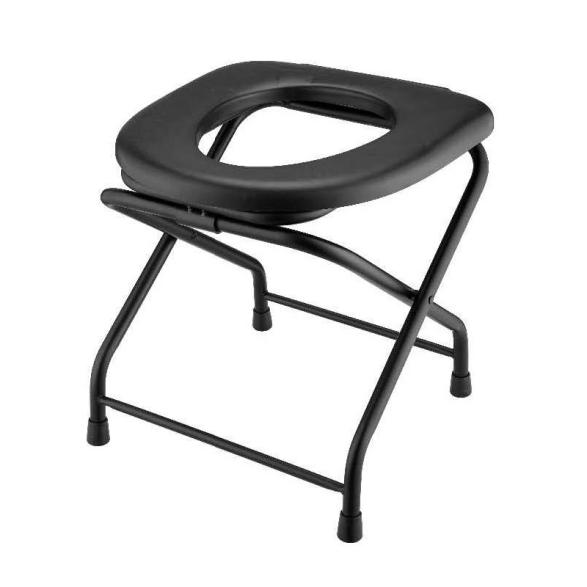 Tabouret de toilette en acier inoxydable noir