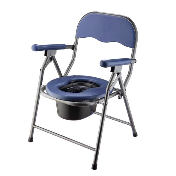 Chaise de toilette pliable en acier au carbone